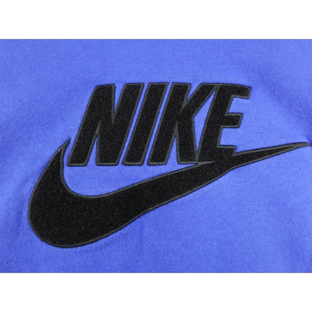 Nike‎ Sportswear Essential Cropped Hoodie Womens Large Blue CJ2034-480 Fleece